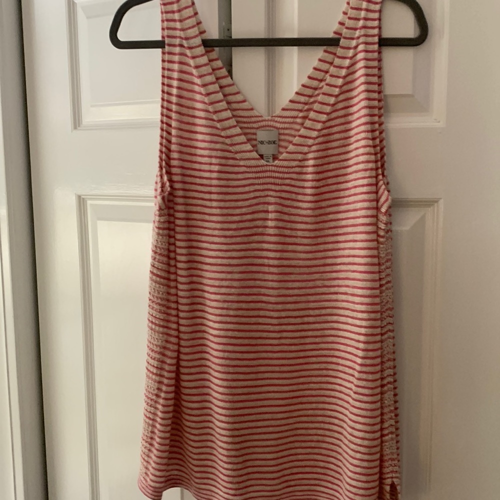 Nic & Zoe light pink XL, knit sweater new never worn